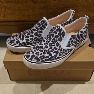 Sugar Animal Print Slip-On Shoes